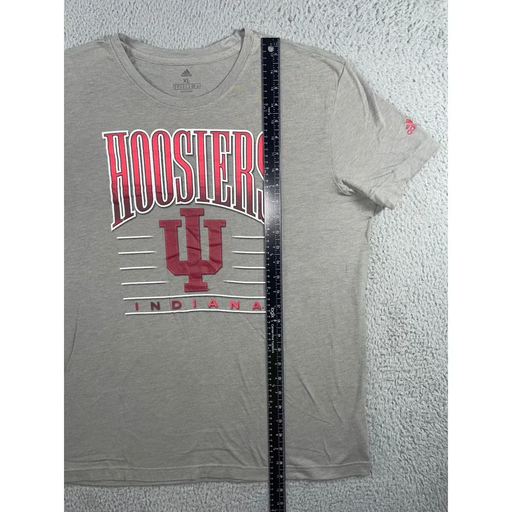 Adidas T-Shirt Men XL‎ Indiana University Hoosiers Gray Short Sleeve Graphic Tee